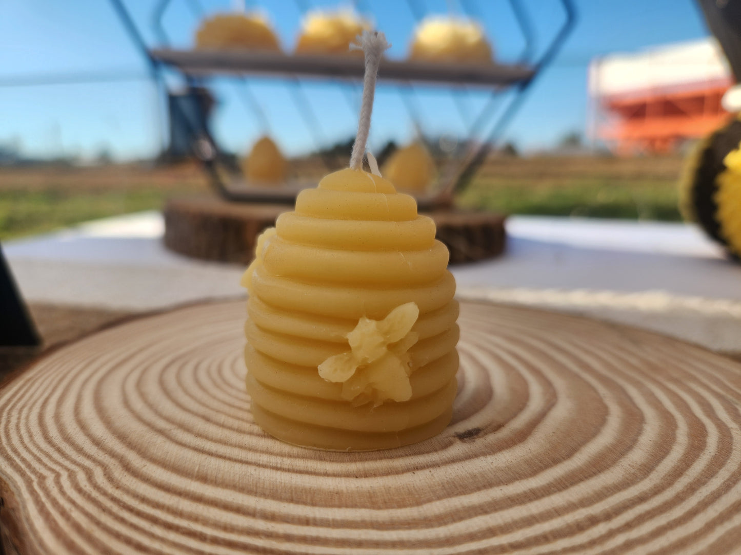 Bougie en cire d'abeille Beehive