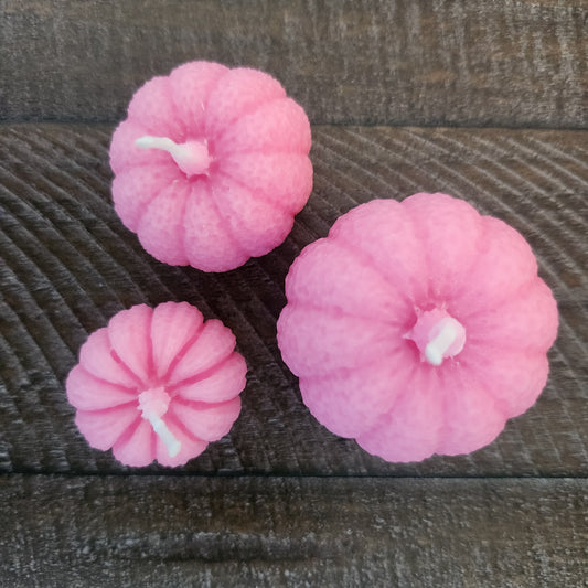 Mini Pumpkin Candle Decor Set (Pink)