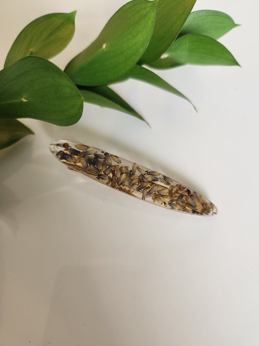 Preserved Floral Hair Clip - Lavender