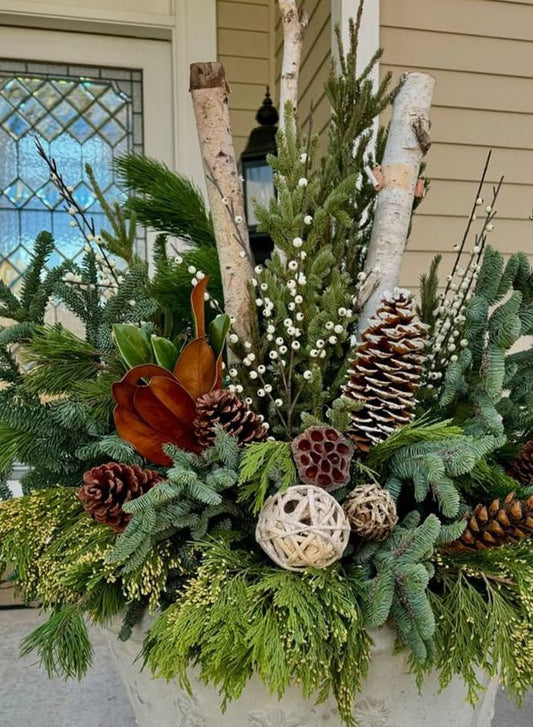 Christmas Planter Decoration and Installation Service - The Grand Enterance