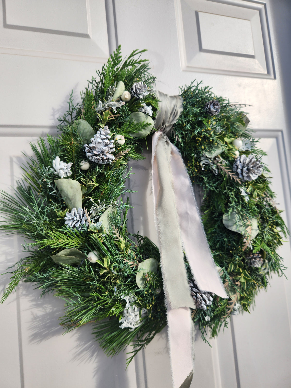 Flocked Eucalyptus Woodland Wreath (PREORDER)