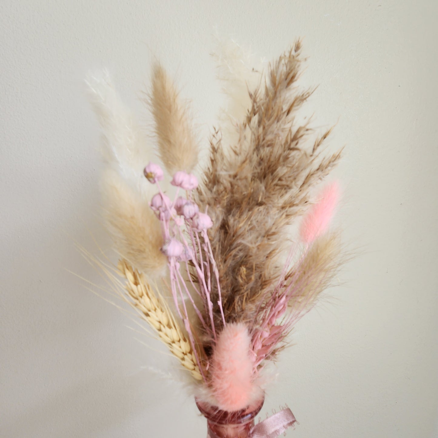 Mini Bud Vase - Pink Pampas