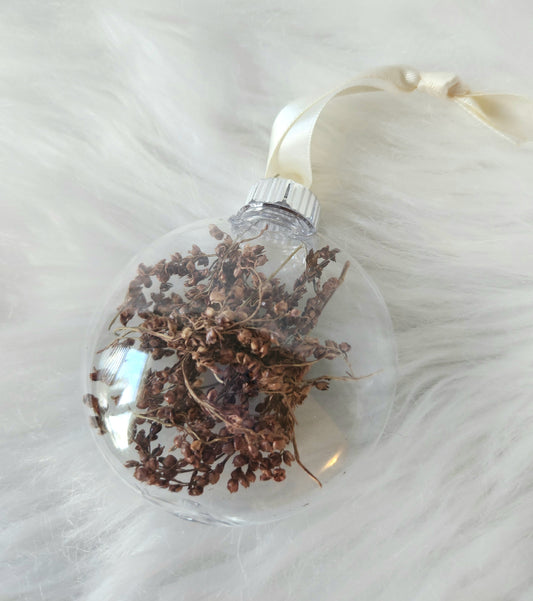 3” Plastic Christmas Ornament Flat Circle - Dark Broomcorn