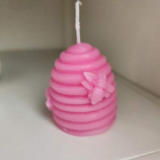 Pink Beehive Candle