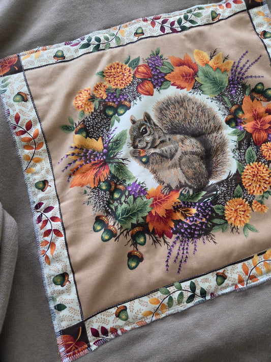 Medium • Autumn Squirrel Crewneck • Brown Savana