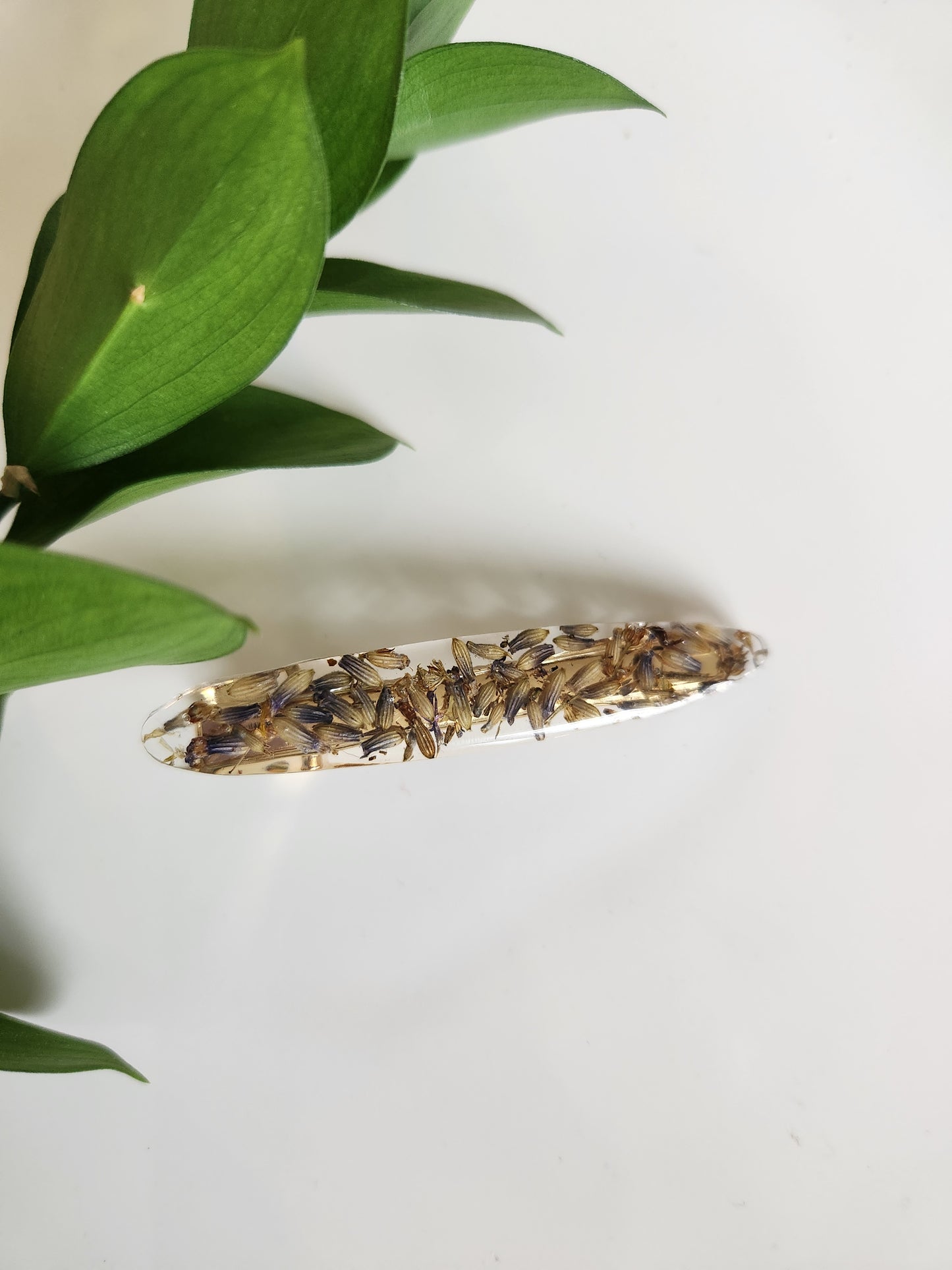 Preserved Floral Hair Clip - Lavender
