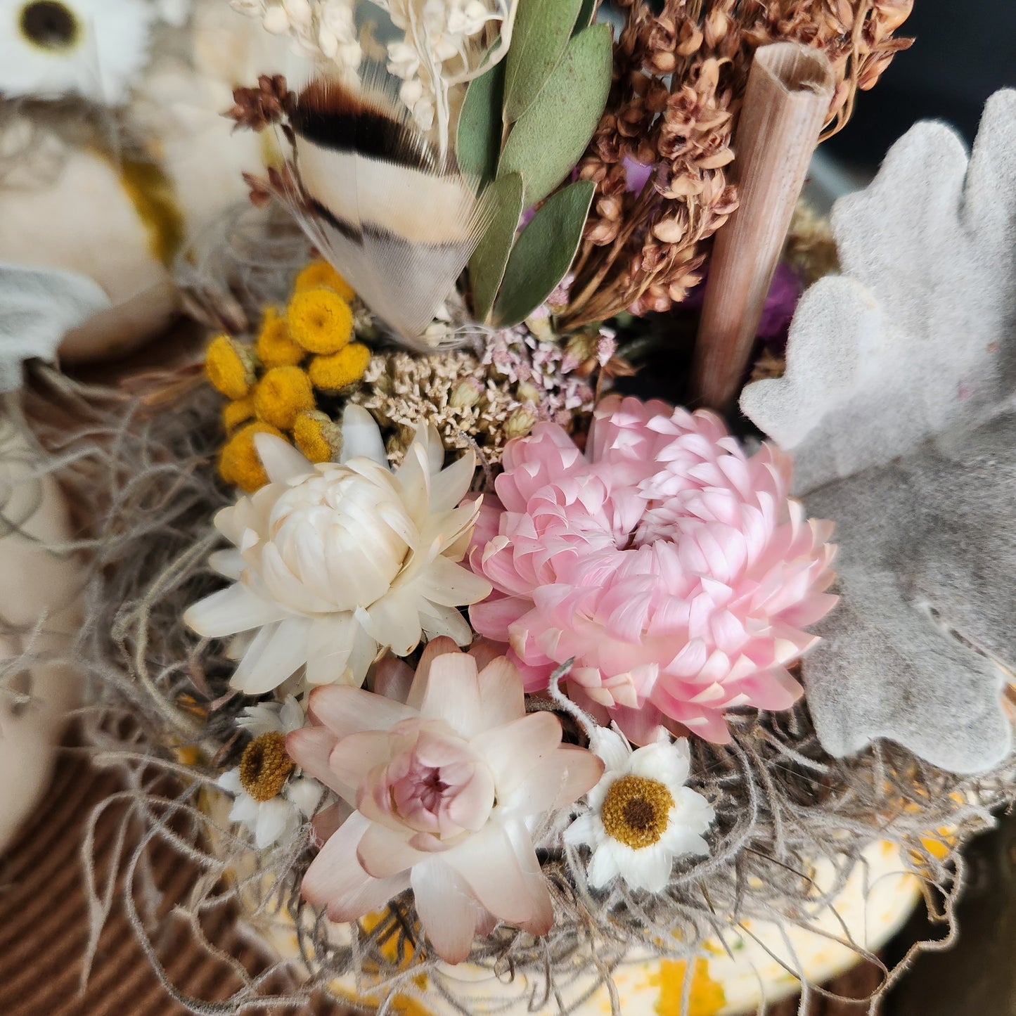 Mini Dried Floral Pumpkin