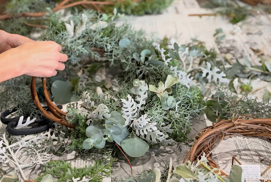 Flocked Eucalyptus Woodland Wreath