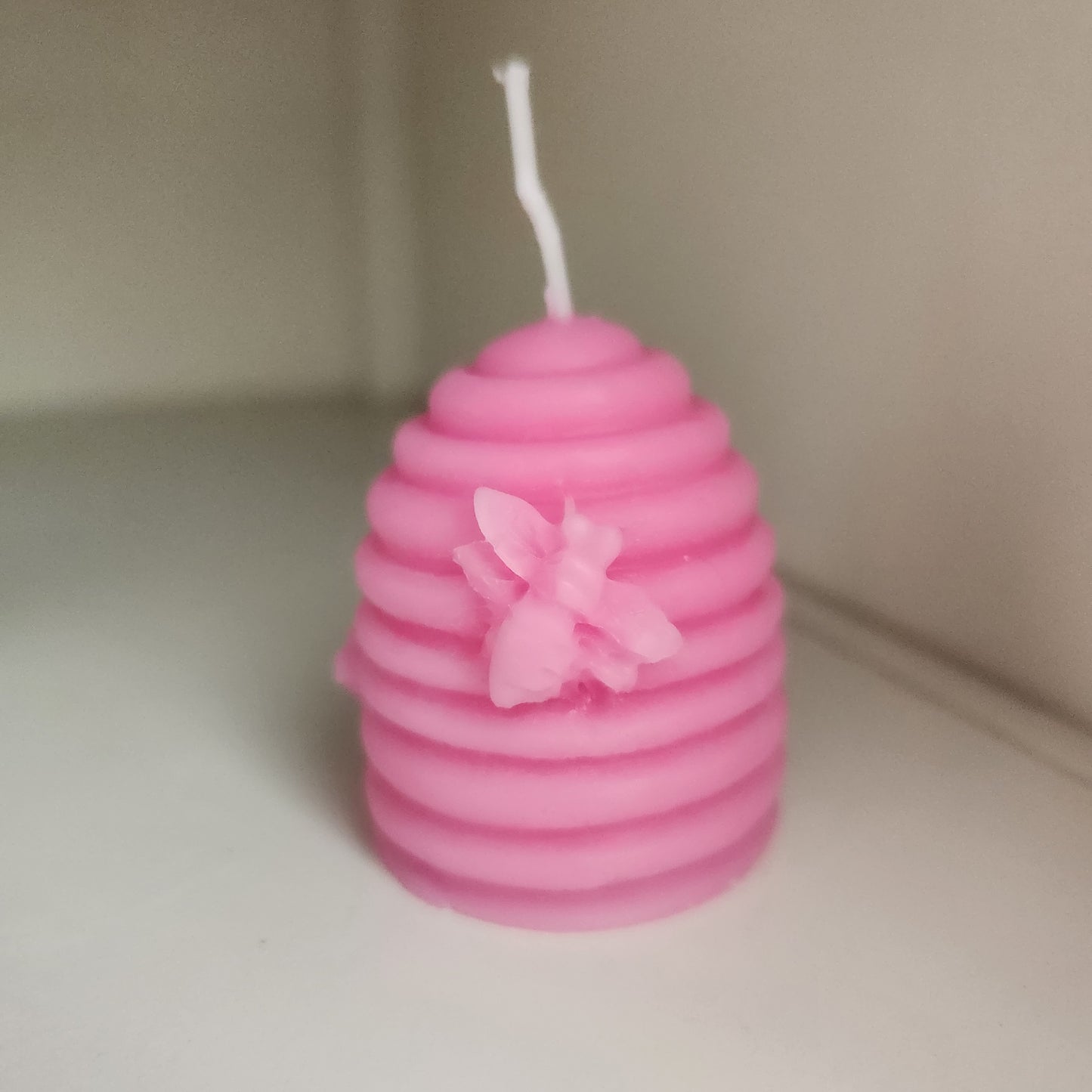 Pink Beehive Candle