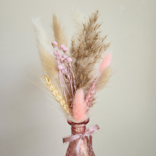 Mini Bud Vase - Pink Pampas