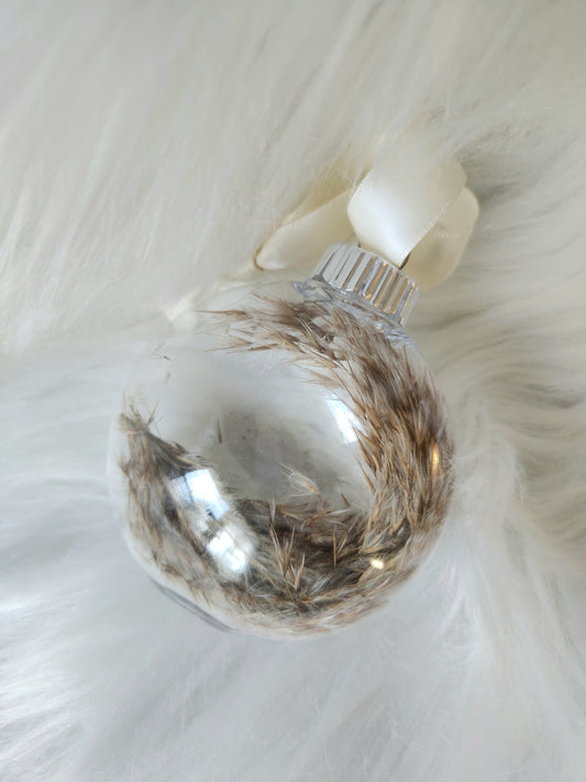 3” Plastic Christmas Ornament - Dark Pampas