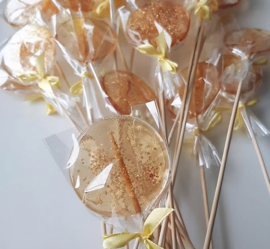 Glitter Champagne Lollipop Favors