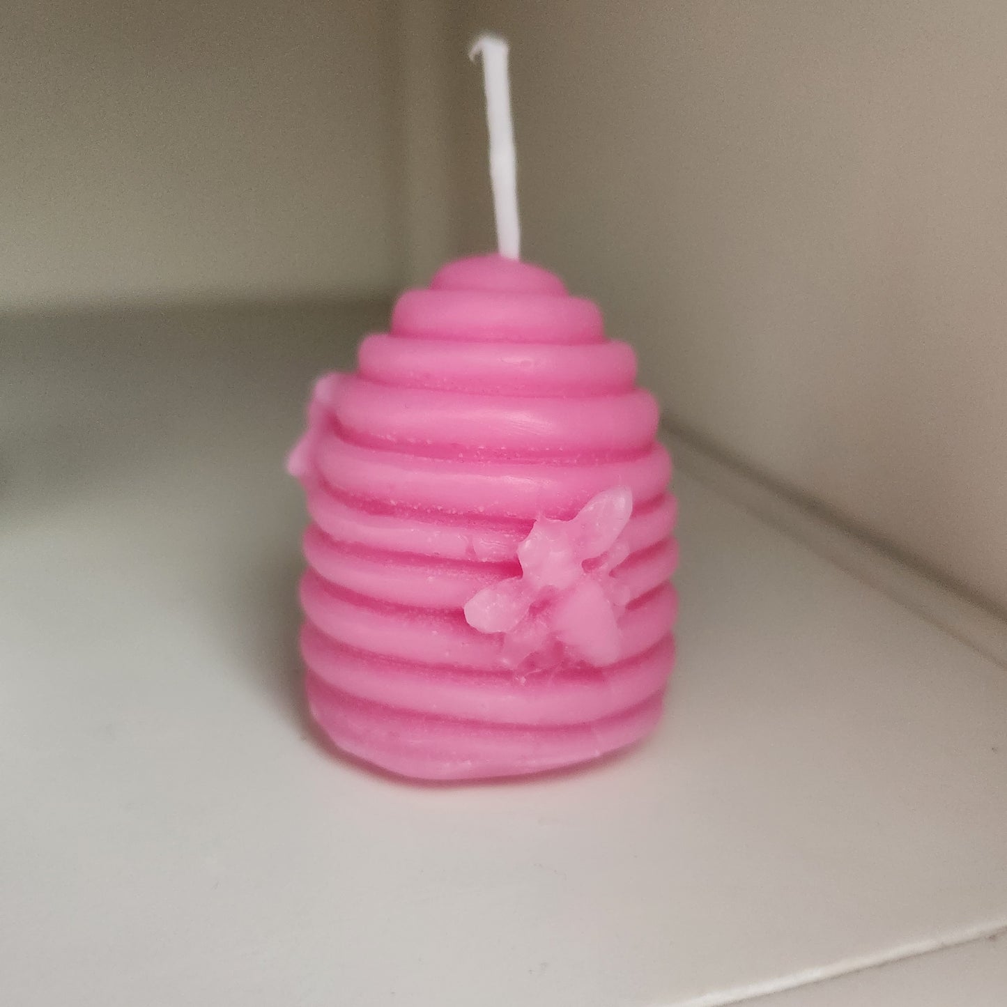 Pink Beehive Candle