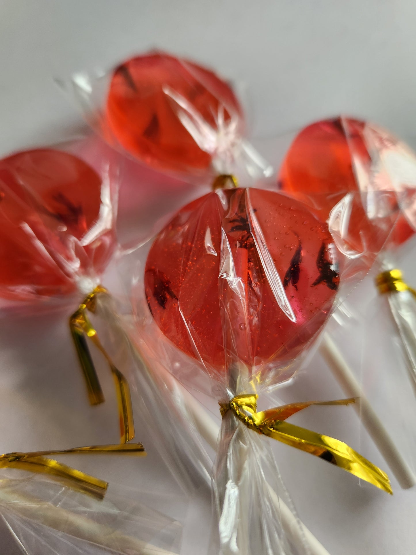 Cherry Cornflower Lollipop Favors
