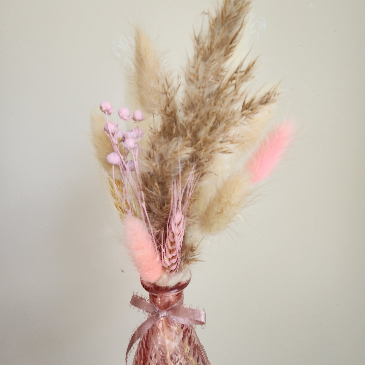 Mini Bud Vase - Pink Pampas