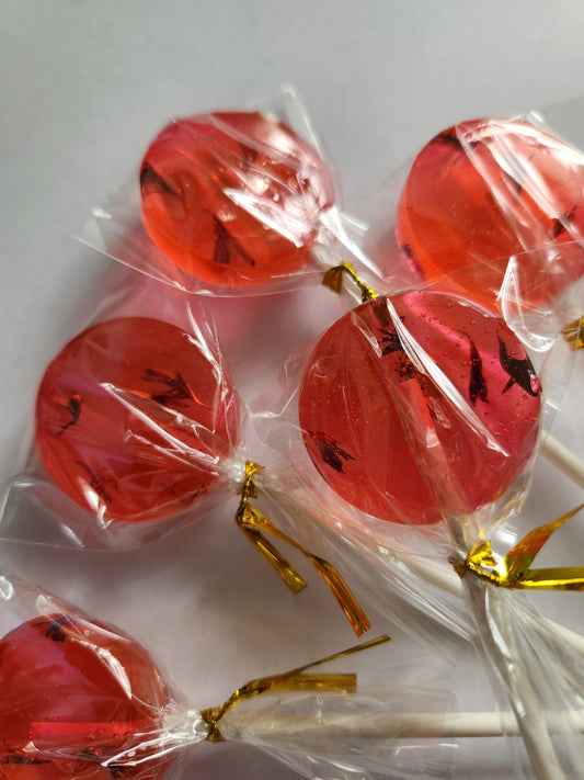 Cherry Cornflower Lollipop Favors