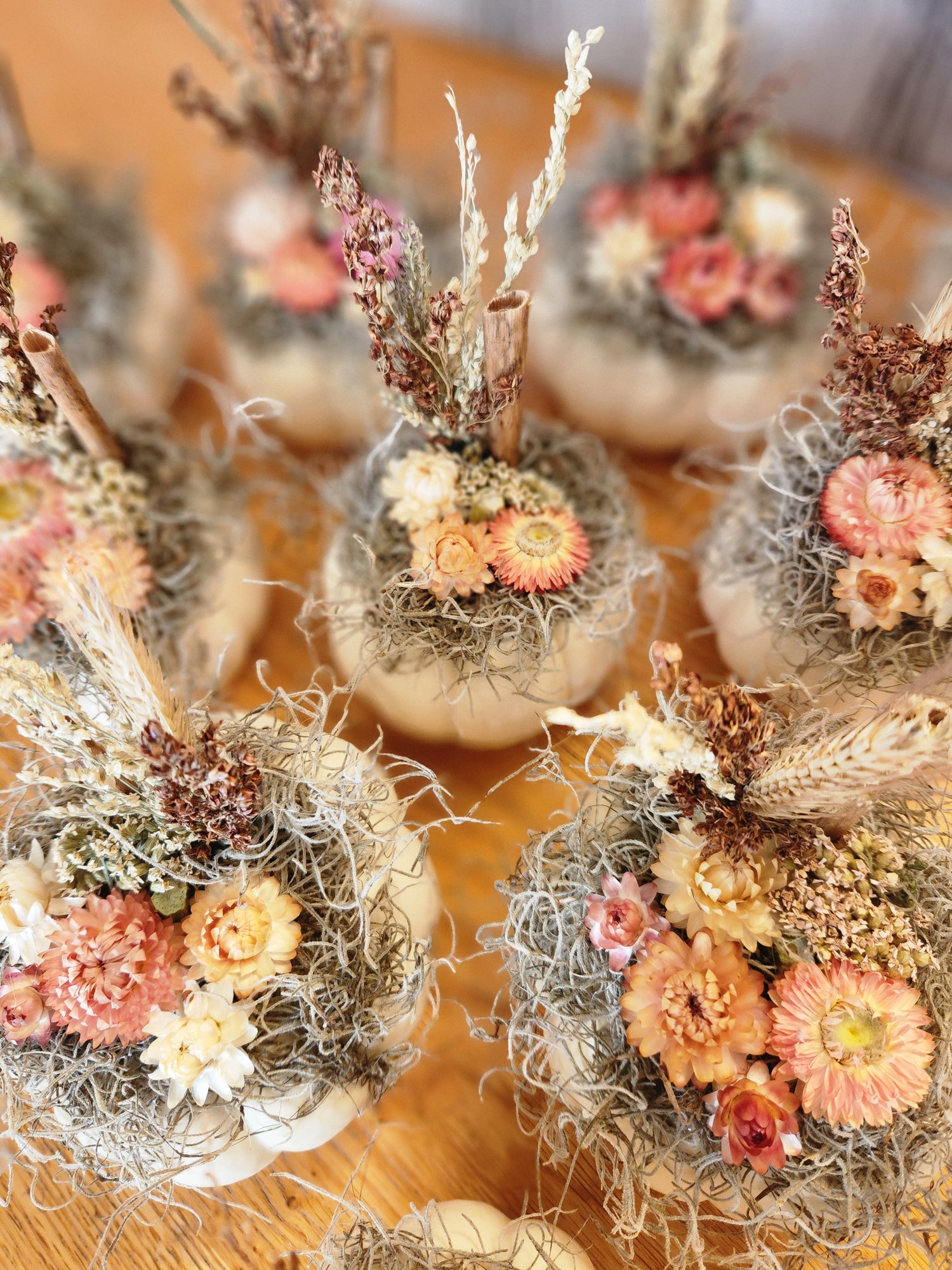 Mini Floral Pumpkins