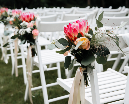 Wedding Chair Flowers - Premium