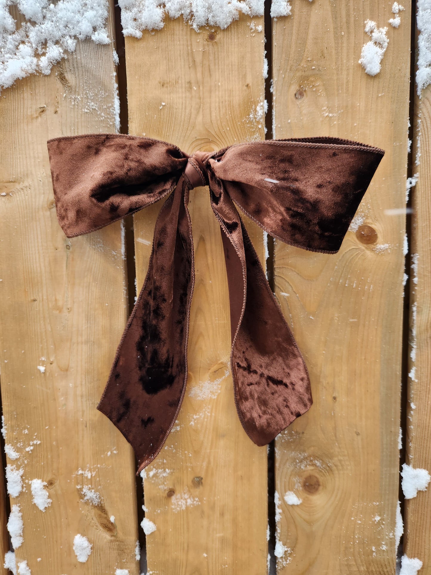 Velvet Brown Christmas Bow