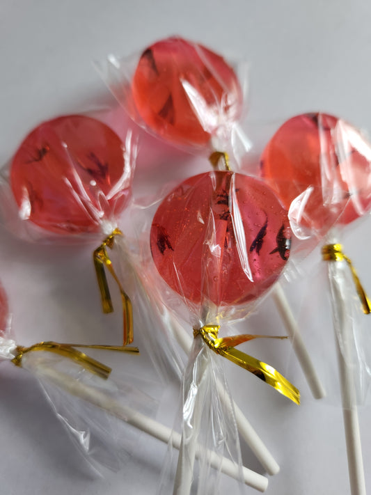 Cherry Cornflower Lollipop Favors