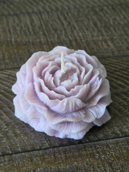 Lavender Peony Beeswax Candle