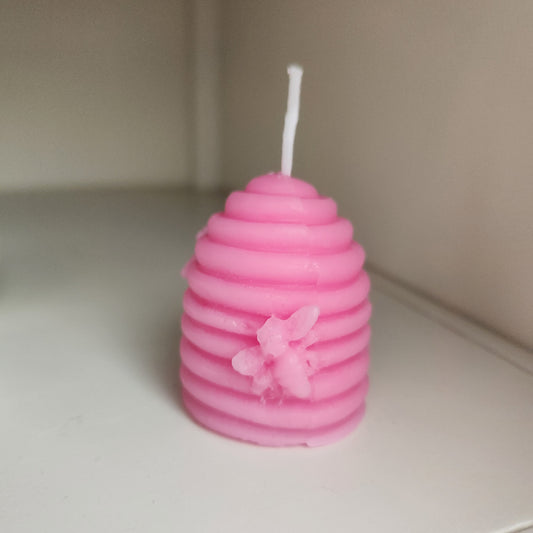 Pink Beehive Candle