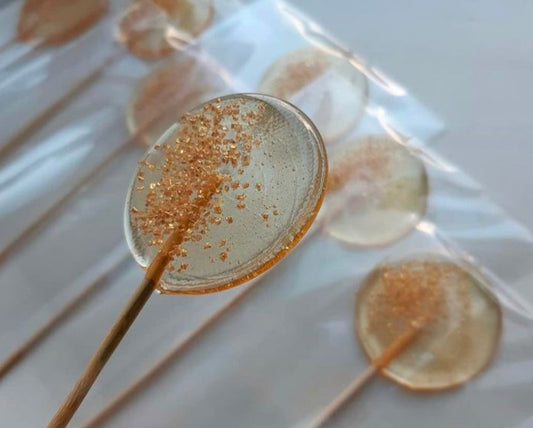 Glitter Champagne Lollipop Favors