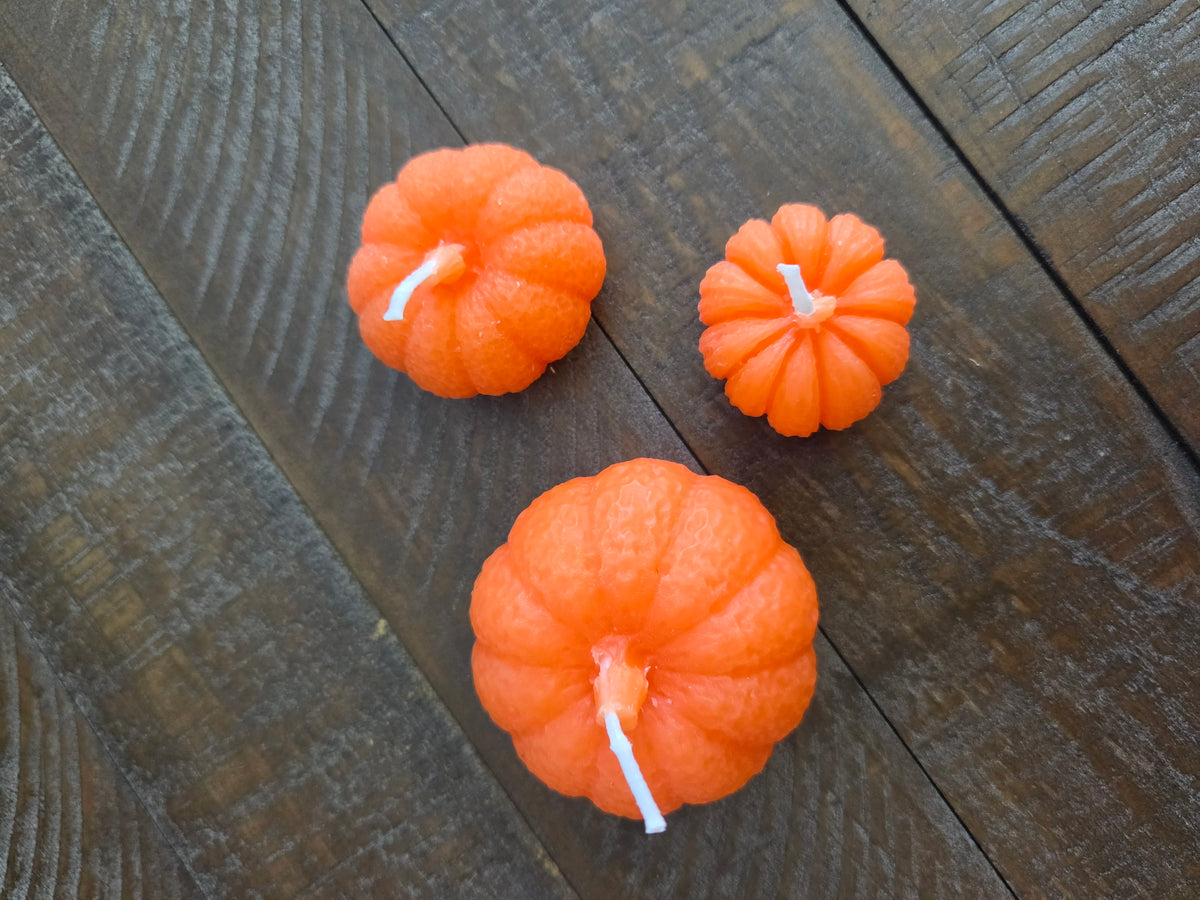 Mini Pumpkin (set of 3) Beeswax Candles