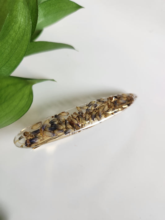 Preserved Floral Hair Clip - Lavender