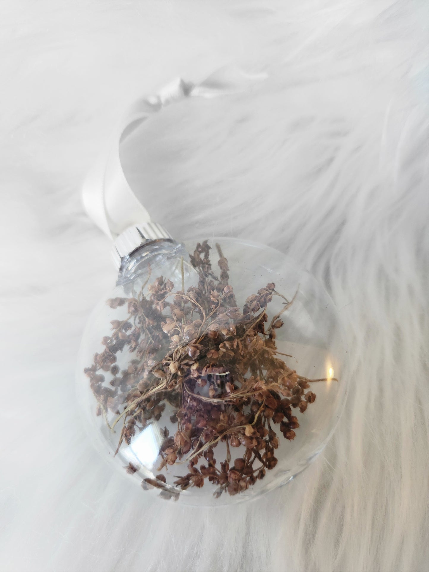 3” Plastic Christmas Ornament Flat Circle - Dark Broomcorn