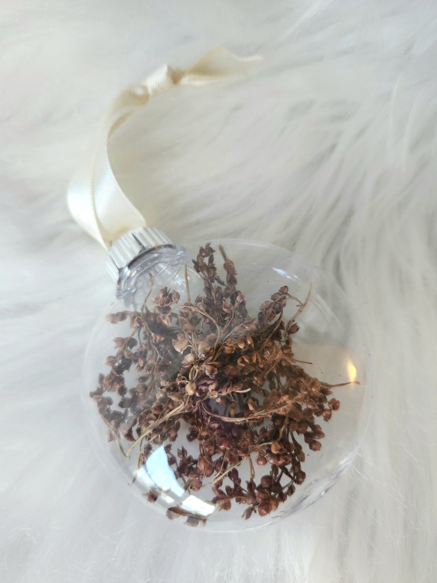 3” Plastic Christmas Ornament Flat Circle - Dark Broomcorn