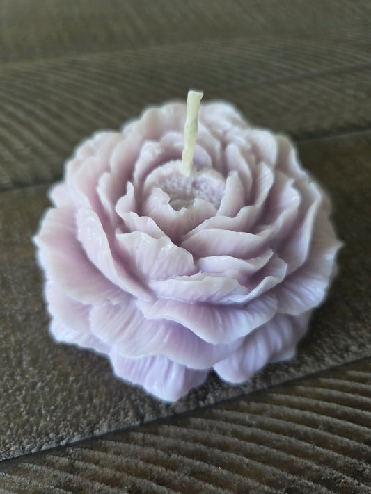 Lavender Peony Beeswax Candle