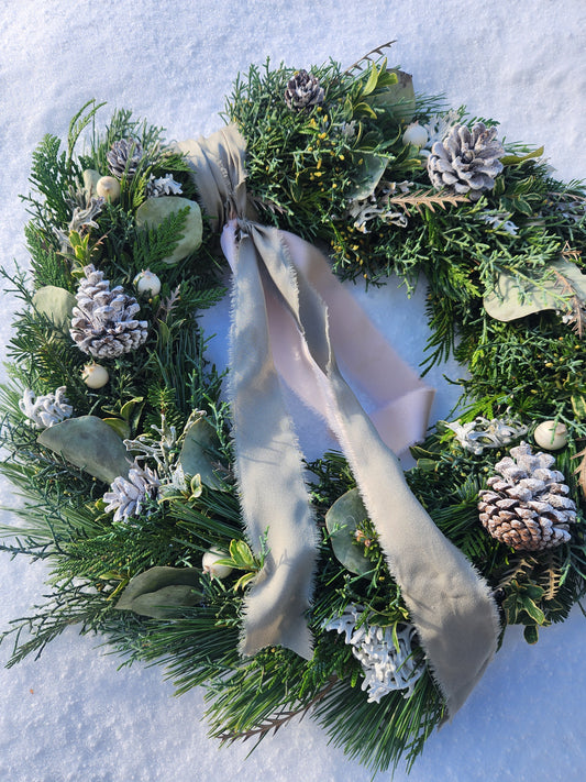 Flocked Eucalyptus Woodland Wreath