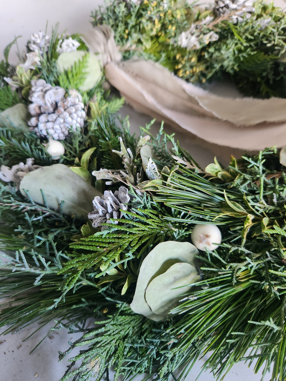 Flocked Eucalyptus Woodland Wreath (PREORDER)
