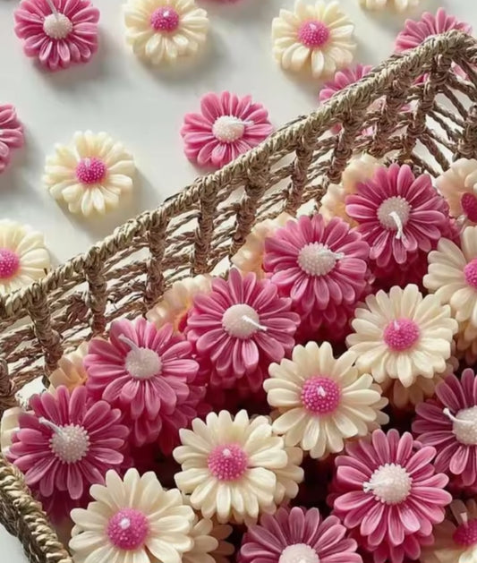 Custom Daisy Beeswax Candle Favors