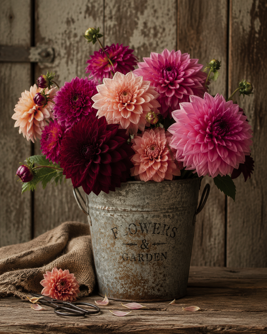 DIY Bulk Flower Pail Add On: Dahlias