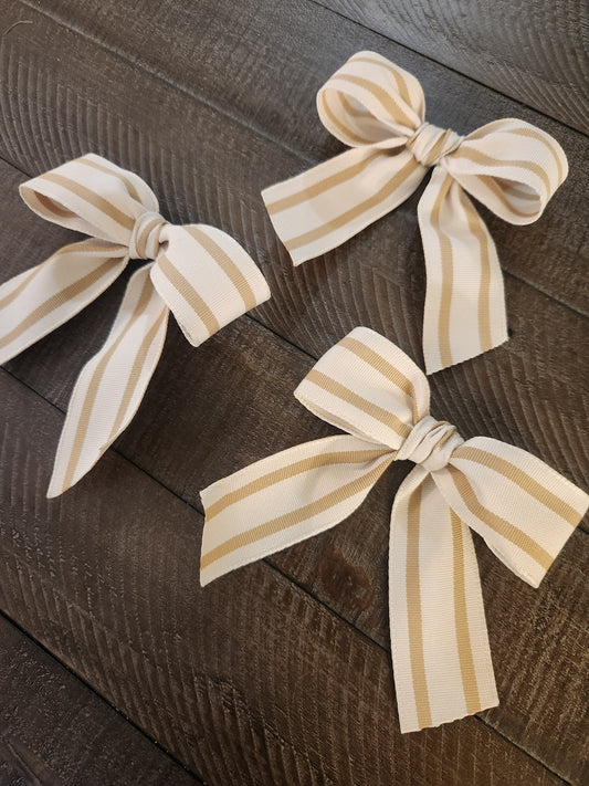 3 pack - White & Beige Bows