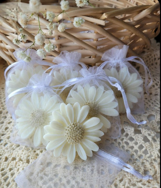 Custom Daisy Beeswax Candle Favors