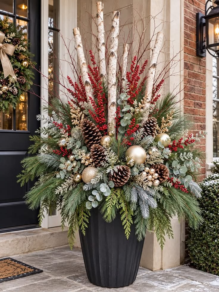 Christmas Planter Decoration and Installation Service - The Grand Enterance