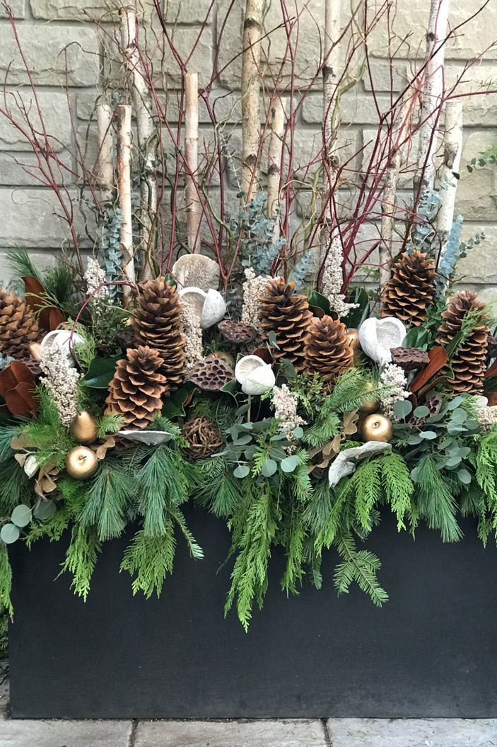 Christmas Planter Decoration and Installation Service - The Grand Enterance