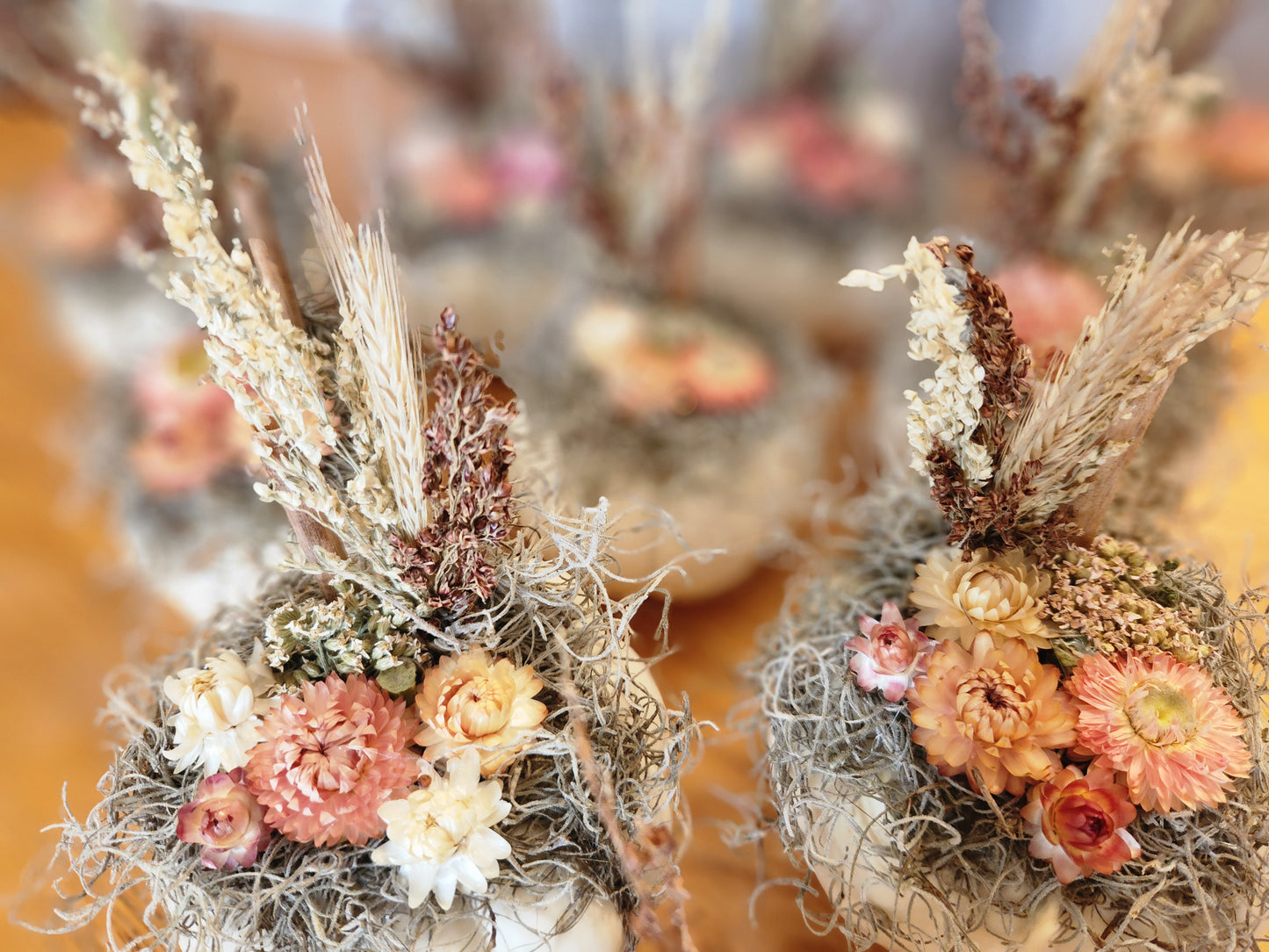 Mini Dried Floral Pumpkin