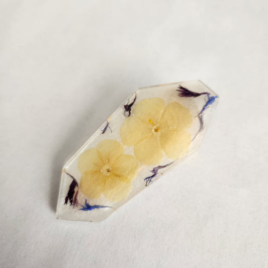 Floral Preserved Hairclip - Phlox and Bachelor Buttons