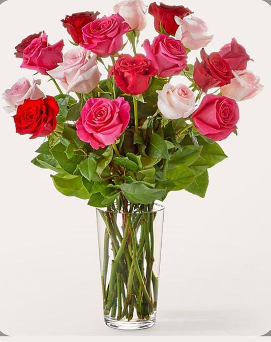 Valentines Day Bouquet Preorder - Hand wrapped 1/2 dozen mixed colour roses