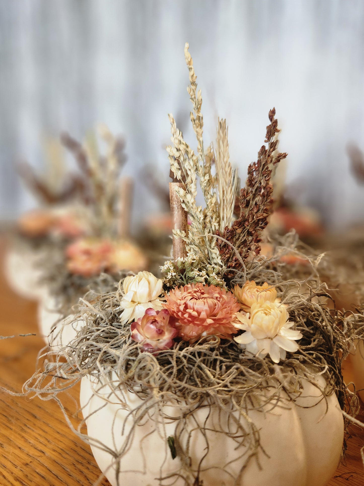 Mini Dried Floral Pumpkin