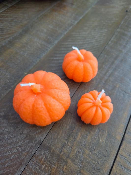Mini Pumpkin (set of 3) Beeswax Candles