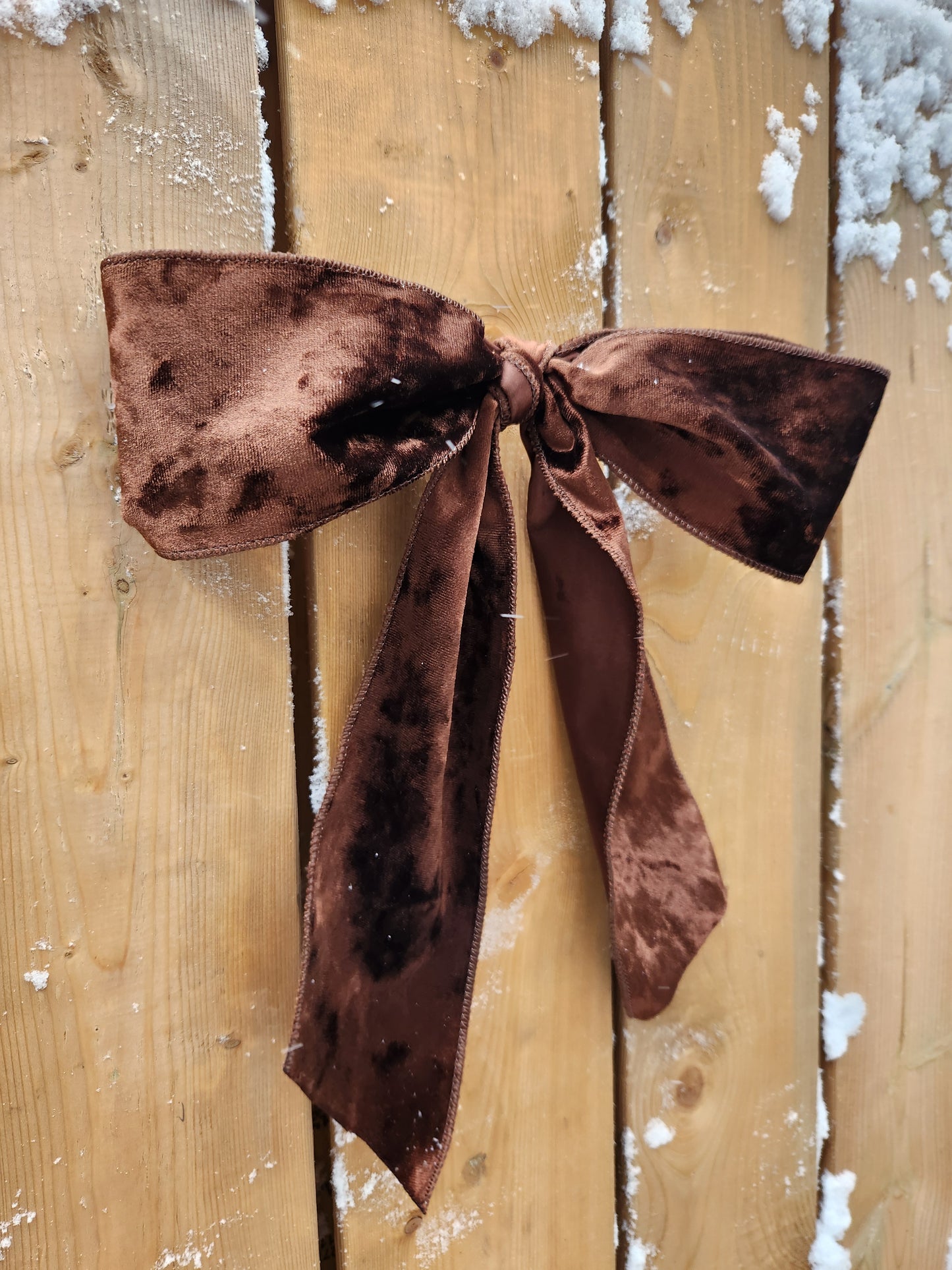 Velvet Brown Christmas Bow