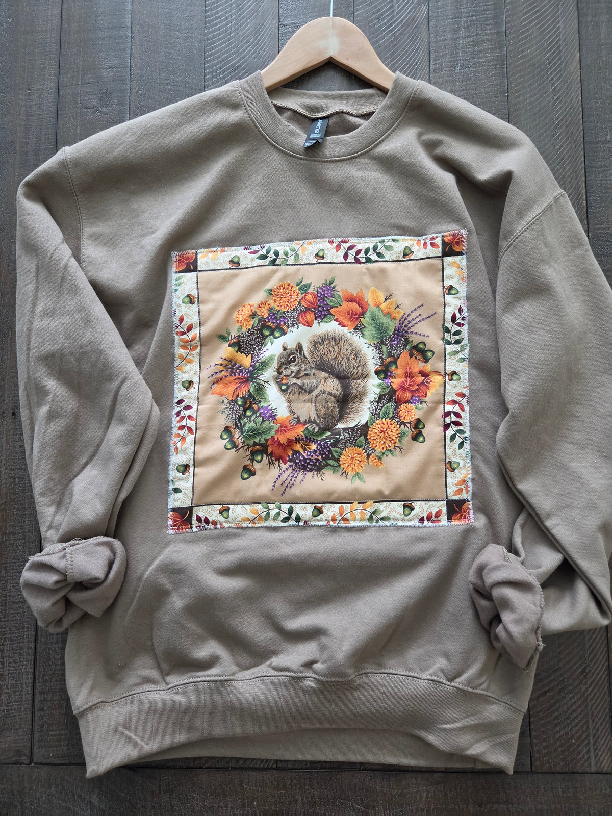 Medium • Autumn Squirrel Crewneck • Brown Savana