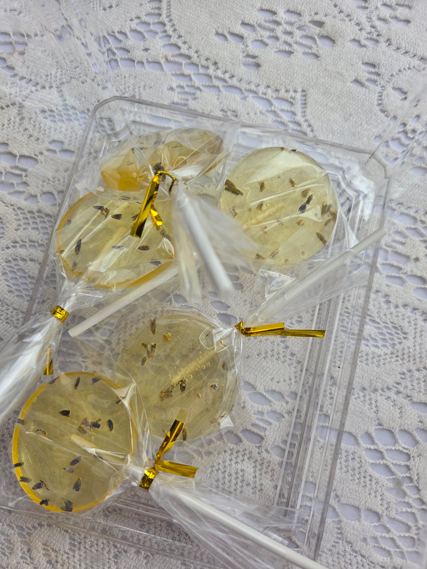 Lemon Lavender Lollipop Favors